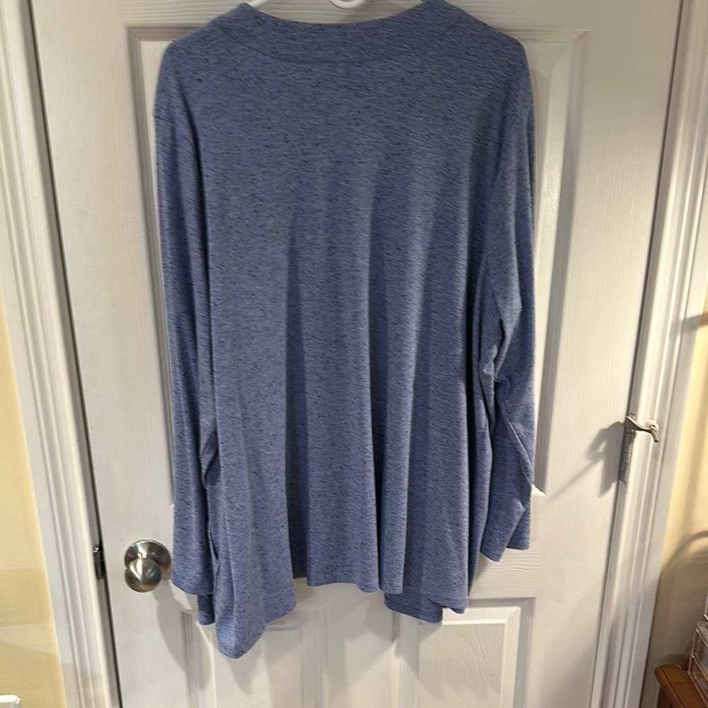 Women's space dyed Open Front Cardigan - Picture 3 of 5